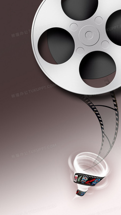 棕色渐变影视传媒PSD分层H5背景素材在广播广告中的应用